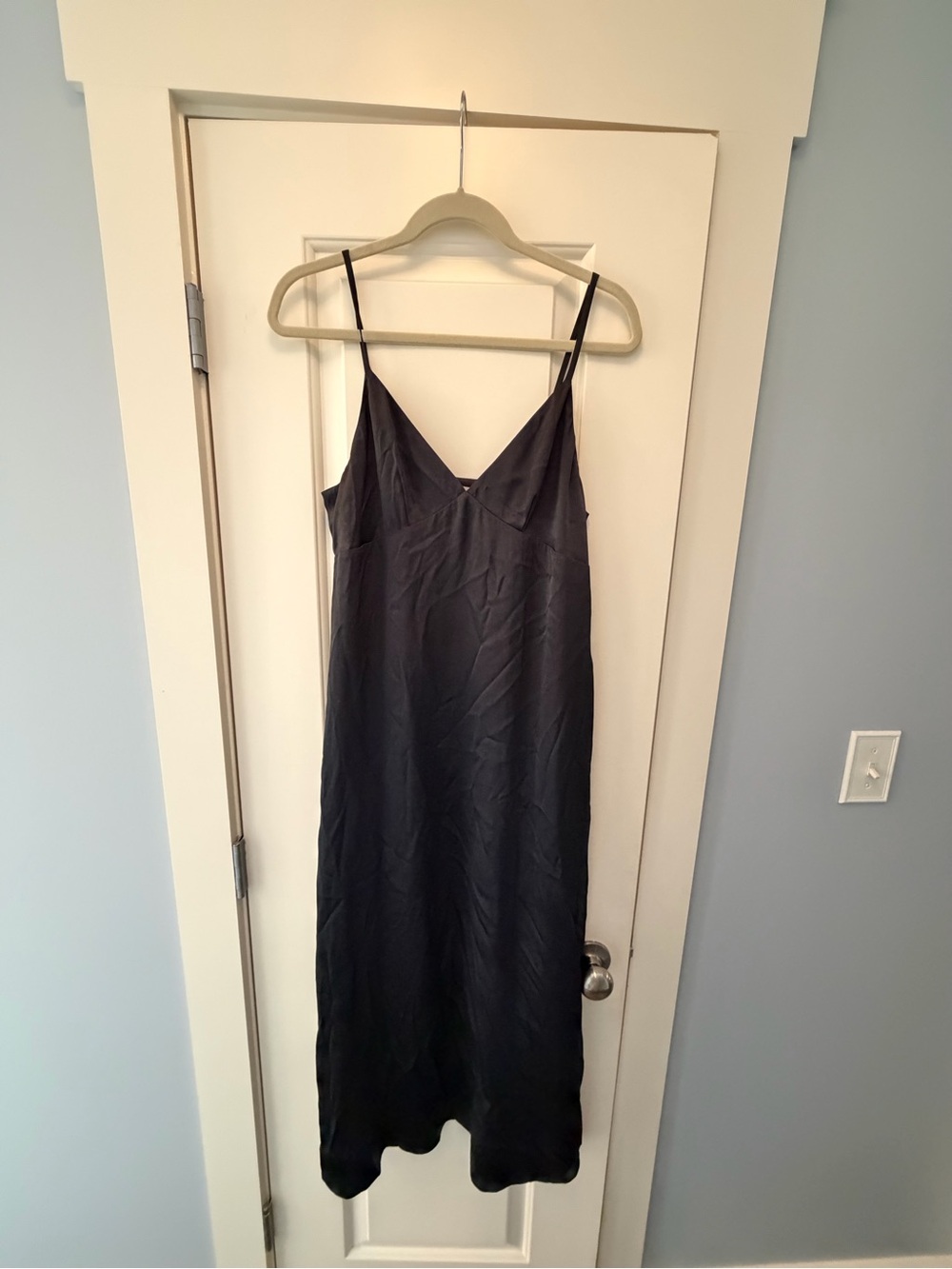 S’edfe Black Silk Slip Dress